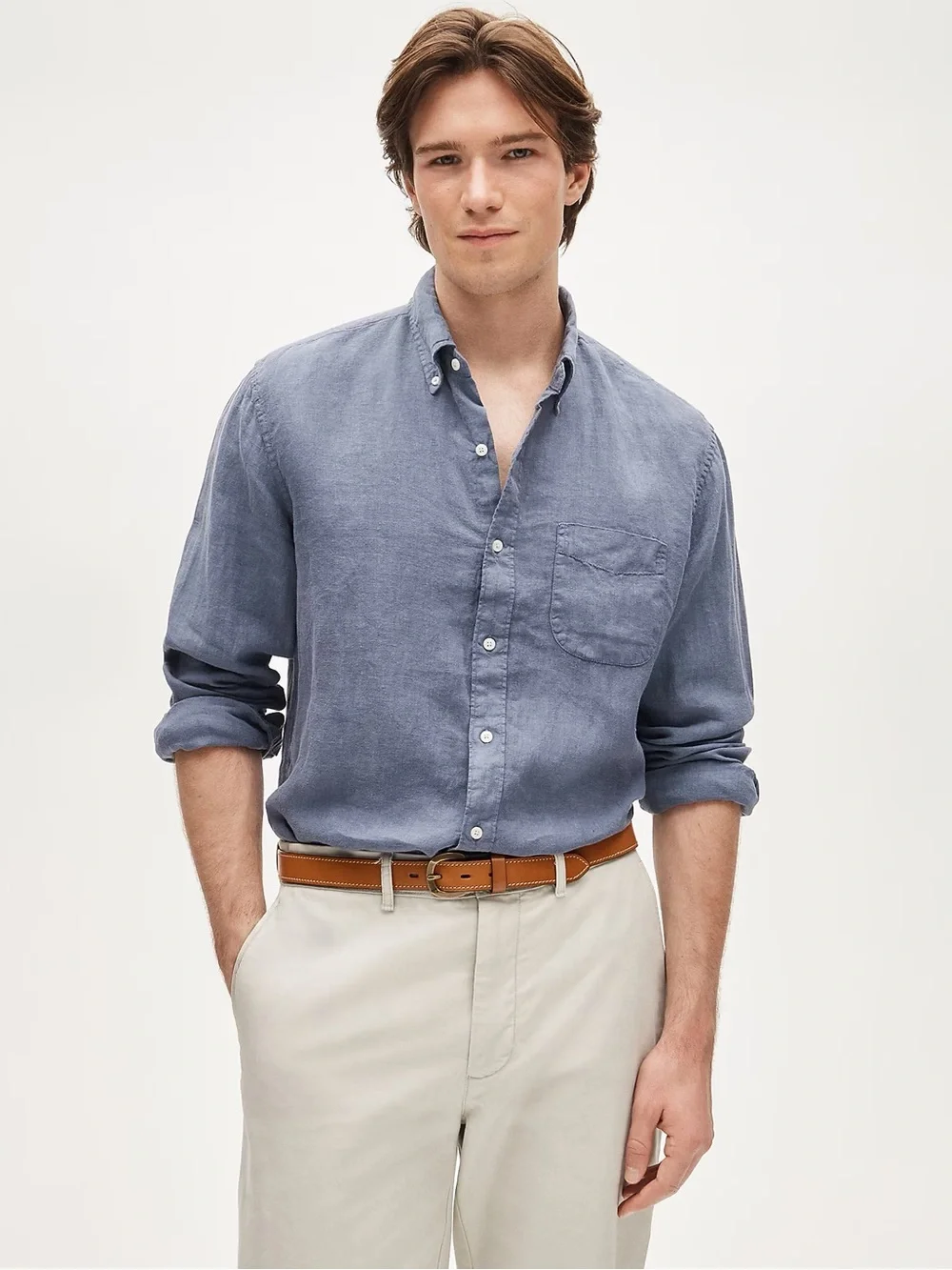 J Crew Classic Baird McNutt garment-dyed Irish linen shirt